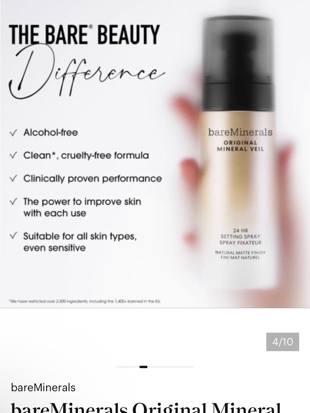 bareMinerals Mineral Veil + Complexion Rescue Tinted Moisturizer Dune 7.5 Bundle - Picture 3 of 5